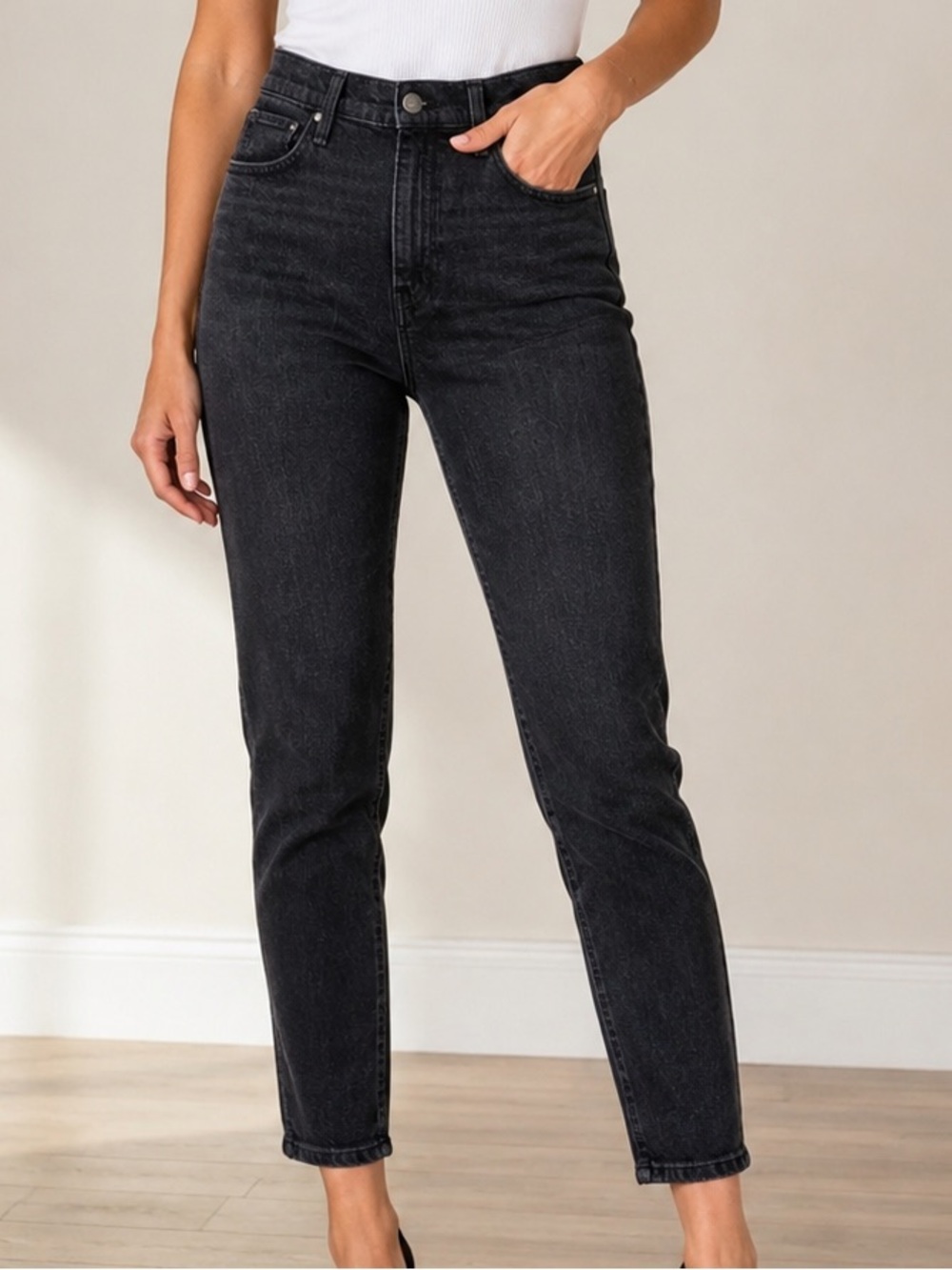 Hudson Harlow Ultra High Rise Cigarette Ankle Jeans Dark Wash Size 30 NWT